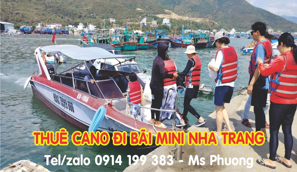 Bãi mini Nha Trang - Thuê Cano riêng - Mini beach tour