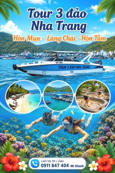Tour Cano 3 đảo Nha Trang / Hòn Mun – Làng Chài – Hòn Tằm