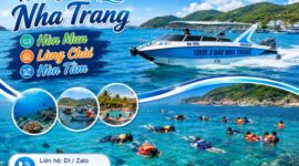 Tour cano 3 đảo Nha Trang / Tắm biển lặn ngắm san hô Hòn Mun