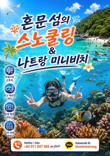 혼문섬의 스노쿨링 & 나트랑 미니비치 / 나트랑 호핑투어 현지 예약/ Công ty Biển đảo Tour