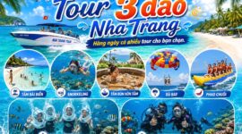 Tour 3 đảo Cano Nha Trang / Có nhiều tour cho bạn chọn